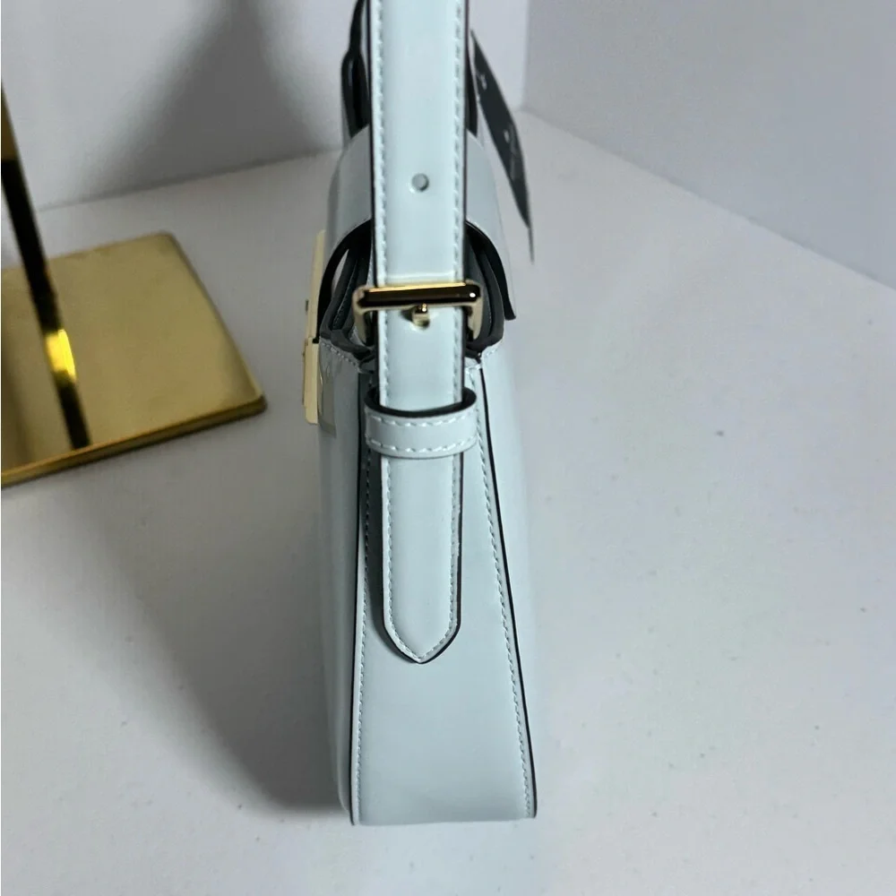 Authentic Kate Spade Glossy Pale Blue Shoulder Bag